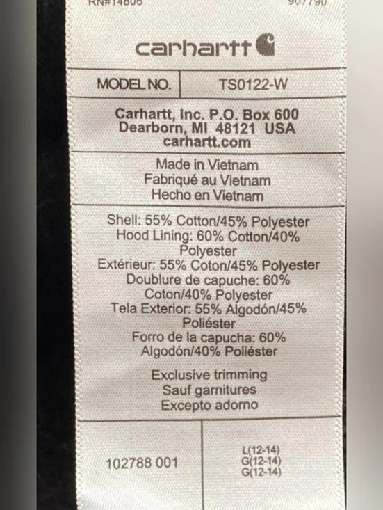 Carhartt Women's Clarksburg Zip Sweatshirt Size L Like Used Exc $59.99 - Picture 6 of 6